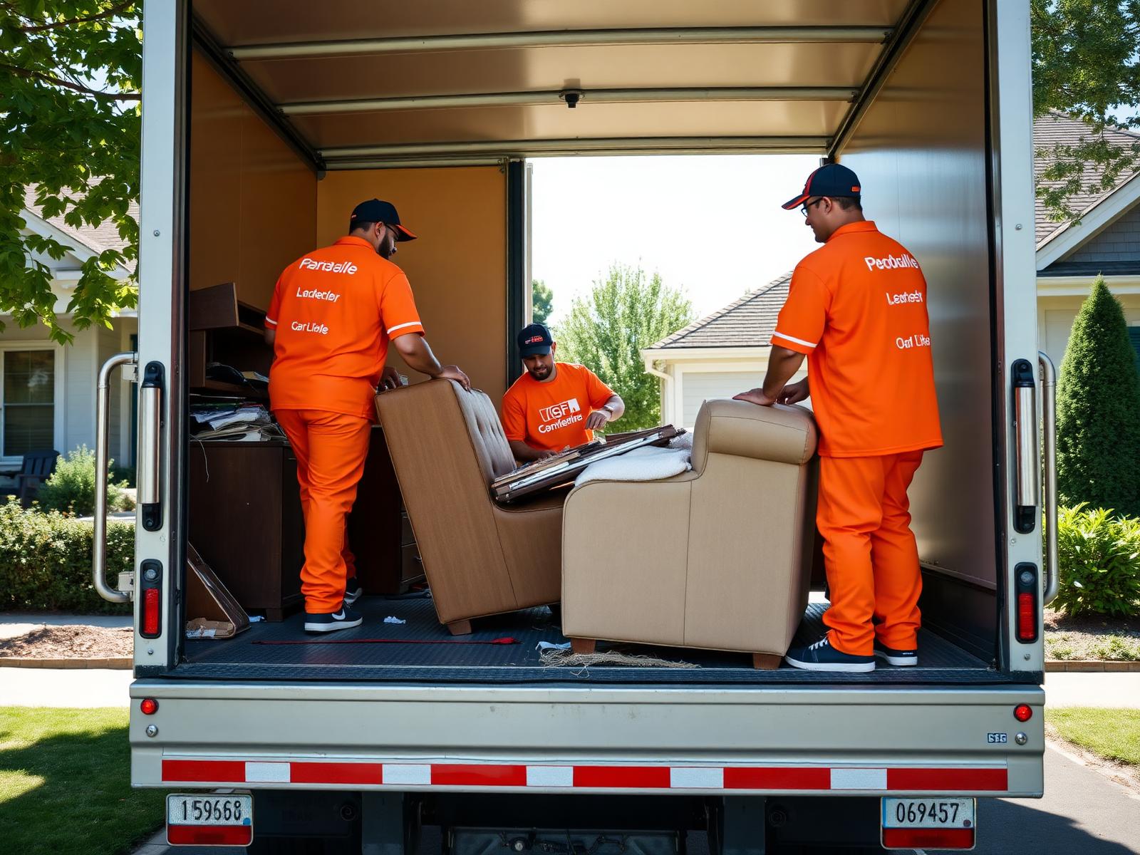 HaulPro commercial crew loading a truck at a job site